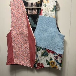 Floral Patchwork Vest Washington DC reversible large